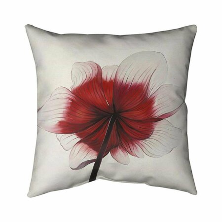 BEGIN HOME DECOR 20 x 20 in. Anemone Red Flower-Double Sided Print Indoor Pillow 5541-2020-FL195